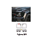 HEADLIGHT COVERS for MERCEDES-BENZ G-CLASS W463 2008 - 2018

Set includes:
Headlight Covers

Material: Plastic

NOTE: Professional installation is required.