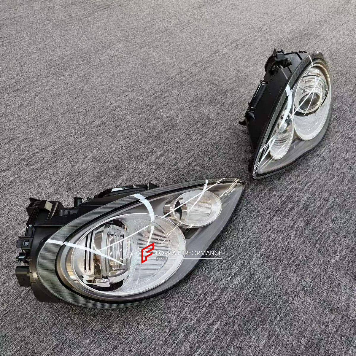 HEADLIGHTS for PORSCHE PANAMERA G1 970 970.1 2010 - 2013 FORZA PERFORMANCE custom fit OEM Style

Set includes:
Headlights

Material: Plastic

NOTE: Professional installation is required.