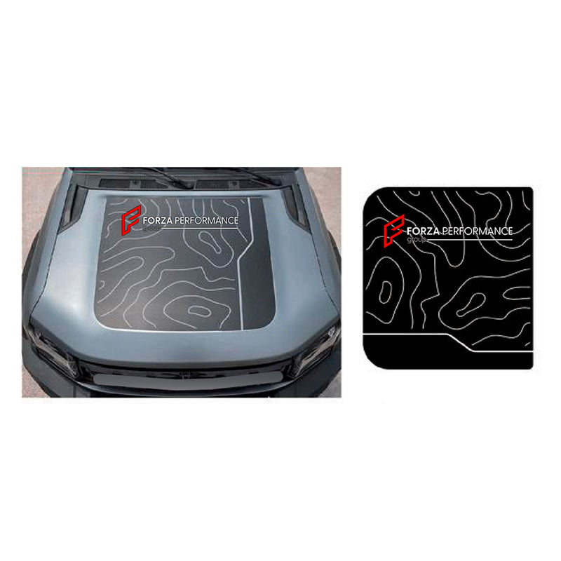 HOOD BONNET STICKER for JETOUR T2 TRAVELLER 2024+