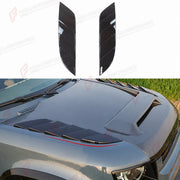 HOOD BONNET VENT COVERS for LAND ROVER DEFENDER 90 110 130 L663 2020+
Set includes:

Hood Bonnet Vent Covers

NOTE: Professional installation is required.