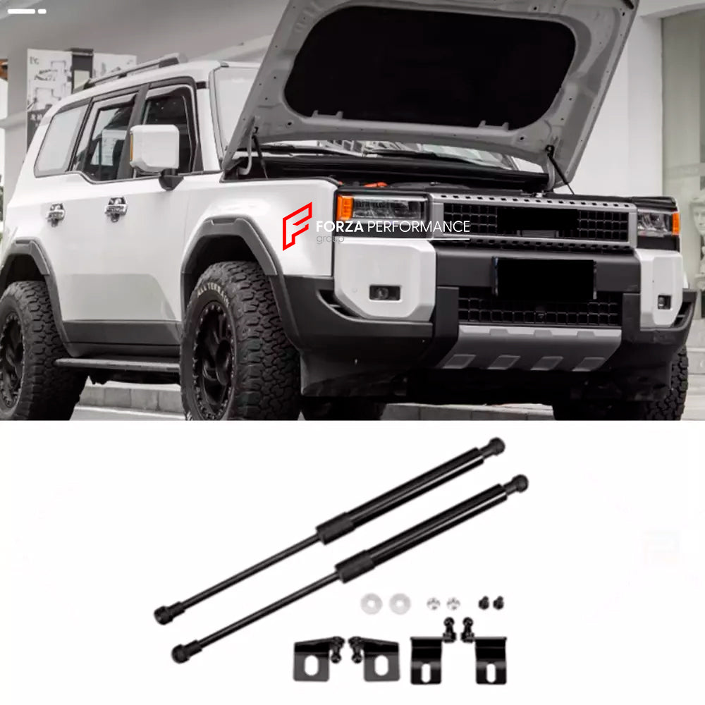 HOOD HYDRAULIC ROD STURT KIT for TOYOTA LAND CRUISER 250 LC 250 2023+

Set includes:

Hydraulic Rod Sturt

Material: Aluminium.