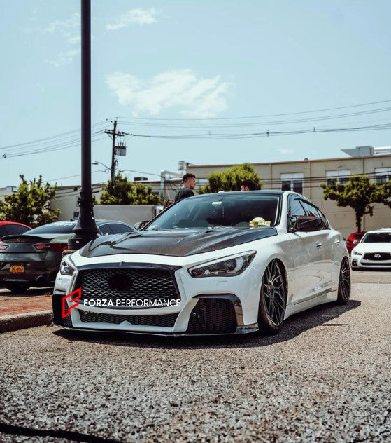 CARBON BODY KIT FOR INFINITI Q50 UPGRADE TO BLACK S 2014-2022