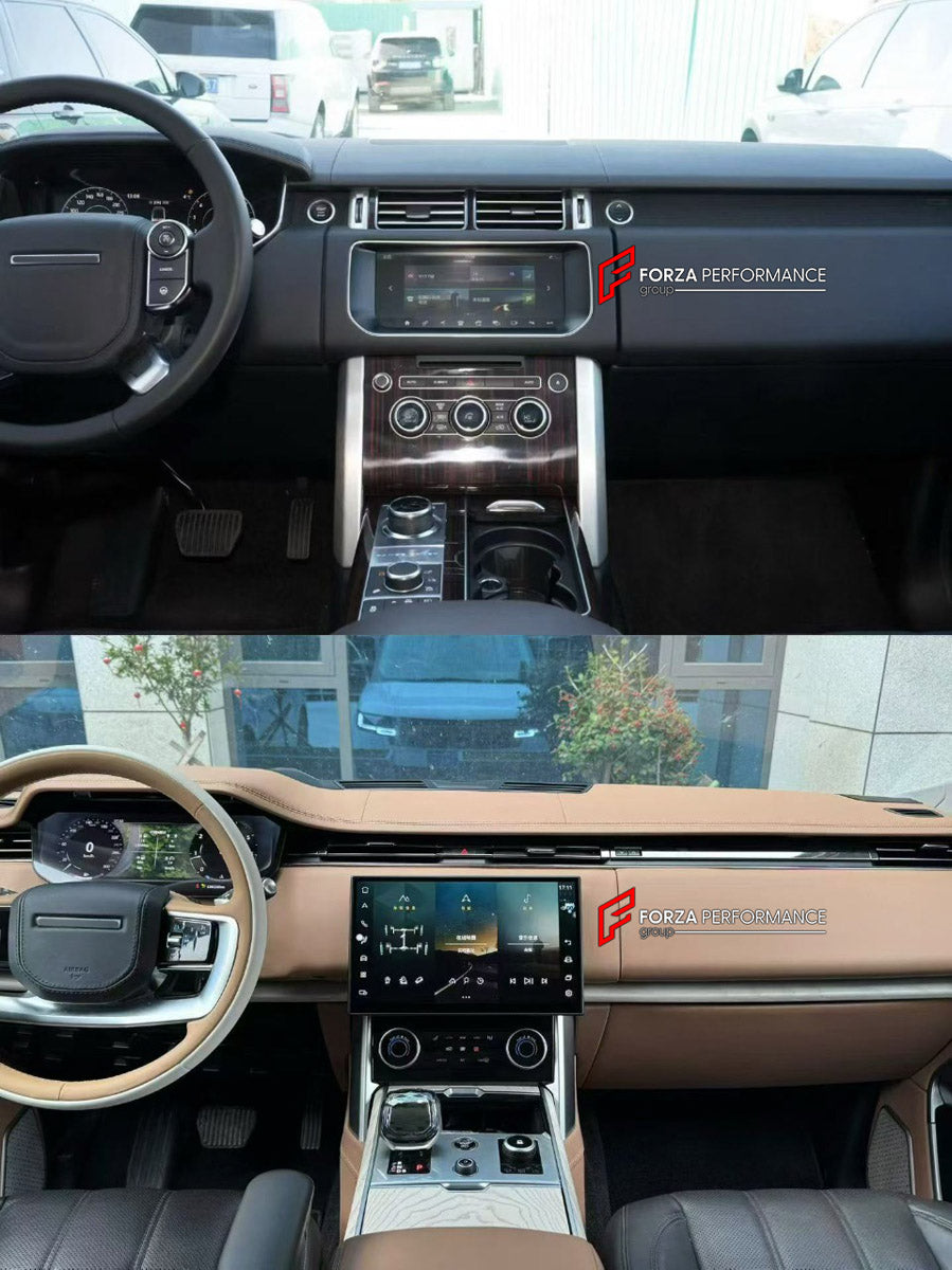 CONVERSION UPGRADE FACELIFT OLD TO NEW BODY KIT for Land Rover Range Rover L405 2012 - 2017 to L460 2021+
Set includes:

Central Storage Box
Central Control Panel Trim
Carbon Central Control Panel Trim
Inner Door Panel
Inner Door Panel Seat Adjust Switch Frame Trim
Dashboard Panel Cover
Steering Wheel
Material: Plastic

NOTE: Professional installation is required.