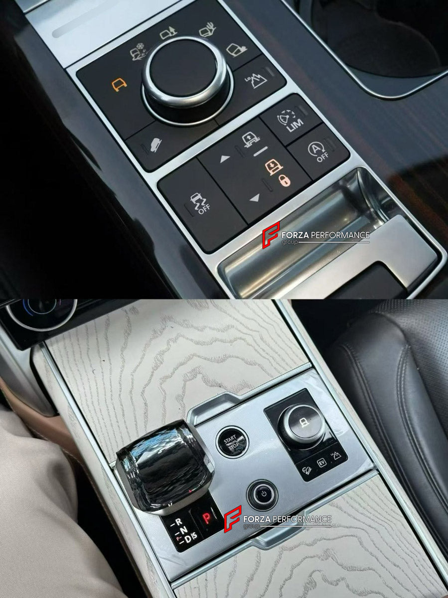 CONVERSION UPGRADE FACELIFT OLD TO NEW BODY KIT for Land Rover Range Rover L405 2012 - 2017 to L460 2021+
Set includes:

Central Storage Box
Central Control Panel Trim
Carbon Central Control Panel Trim
Inner Door Panel
Inner Door Panel Seat Adjust Switch Frame Trim
Dashboard Panel Cover
Steering Wheel
Material: Plastic

NOTE: Professional installation is required.