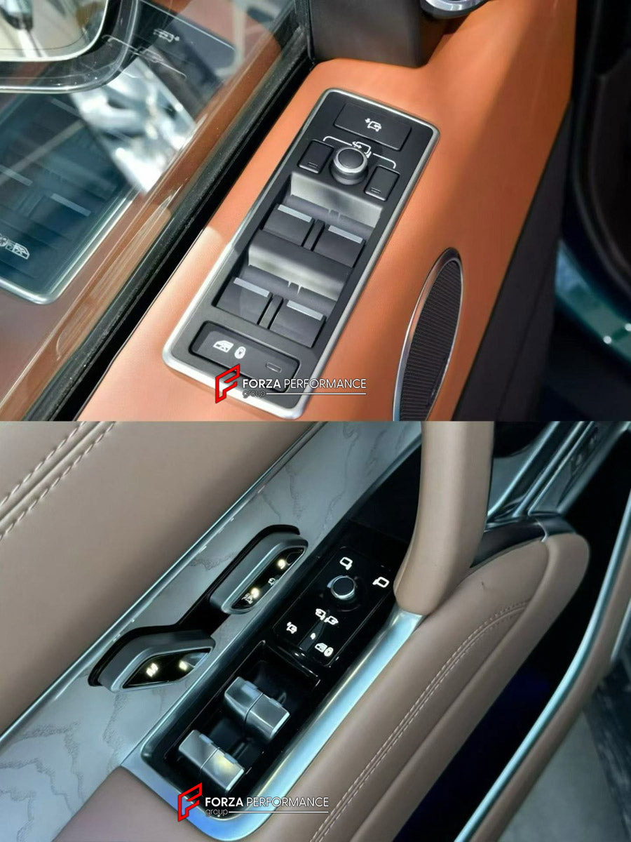 CONVERSION UPGRADE FACELIFT OLD TO NEW BODY KIT for Land Rover Range Rover L405 2012 - 2017 to L460 2021+
Set includes:

Central Storage Box
Central Control Panel Trim
Carbon Central Control Panel Trim
Inner Door Panel
Inner Door Panel Seat Adjust Switch Frame Trim
Dashboard Panel Cover
Steering Wheel
Material: Plastic

NOTE: Professional installation is required.