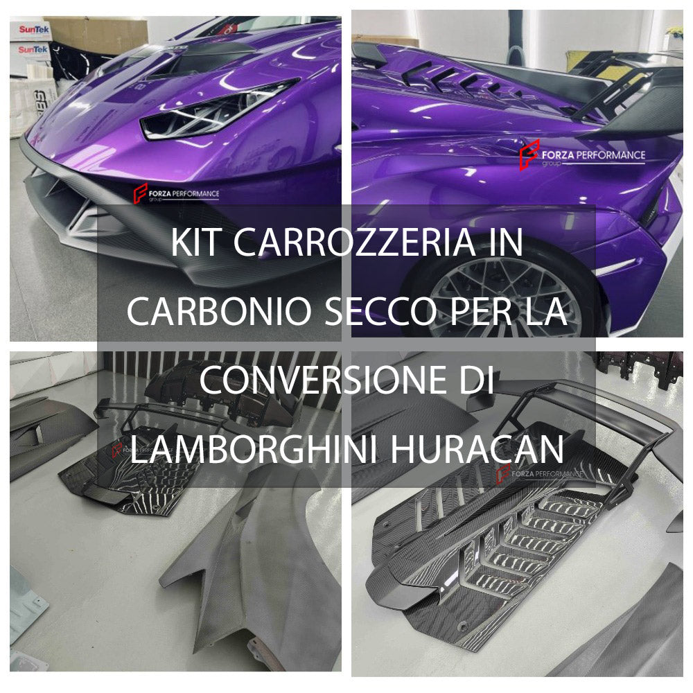 KIT CARROZZERIA IN CARBONIO SECCO PER LA CONVERSIONE DI LAMBORGHINI HURACAN IN HURACAN STO