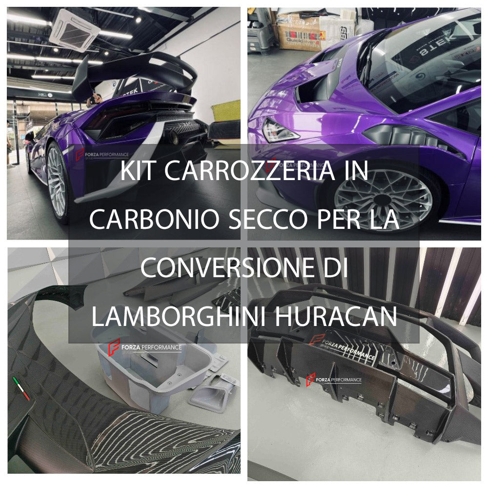 KIT CARROZZERIA IN CARBONIO SECCO PER LA CONVERSIONE DI LAMBORGHINI HURACAN IN HURACAN STO
