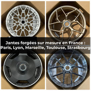 Jantes forgées sur mesure en France : Paris, Lyon, Marseille, Toulouse, Strasbourg
