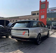CONVERSION FACELIFT BODY KIT for LAND ROVER RANGE ROVER L405 2013 - 2017 to RANGE ROVER L460 2023+  Set includes: Front Bumper Assembly with LED Lights Hood / Bonnet Headlights Tail Lights Exhaust Tips Front Grille Rear Trunk Rear Trunk Panels Rear Bumper Rear Diffuser