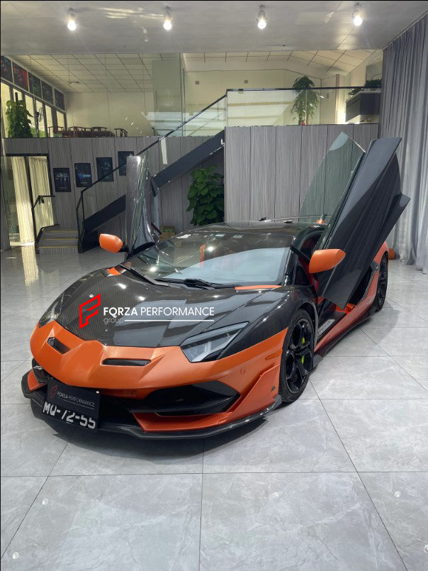 TEMPERED CARBON FIBER CONVERSION BODY KIT FOR LAMBORGHINI AVENTADOR LP700 LP720 LP750 UPGRADE TO LP770 SVJ