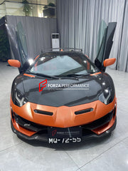 TEMPERED CARBON FIBER CONVERSION BODY KIT FOR LAMBORGHINI AVENTADOR LP700 LP720 LP750 UPGRADE TO LP770 SVJ