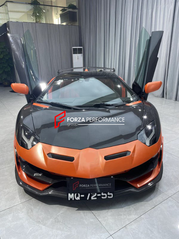 TEMPERED CARBON FIBER CONVERSION BODY KIT FOR LAMBORGHINI AVENTADOR LP700 LP720 LP750 UPGRADE TO LP770 SVJ