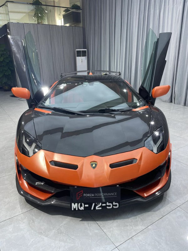 TEMPERED CARBON FIBER CONVERSION BODY KIT FOR LAMBORGHINI AVENTADOR LP700 LP720 LP750 UPGRADE TO LP770 SVJ