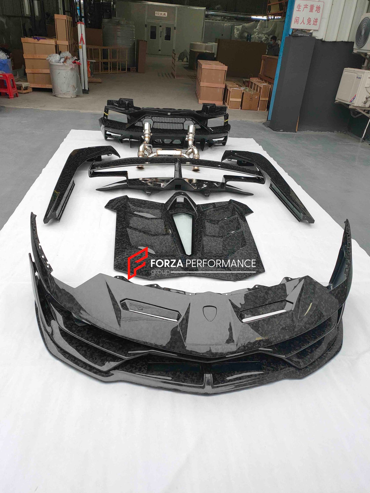 TEMPERED CARBON FIBER CONVERSION BODY KIT FOR LAMBORGHINI AVENTADOR LP700 LP720 LP750 UPGRADE TO LP770 SVJ