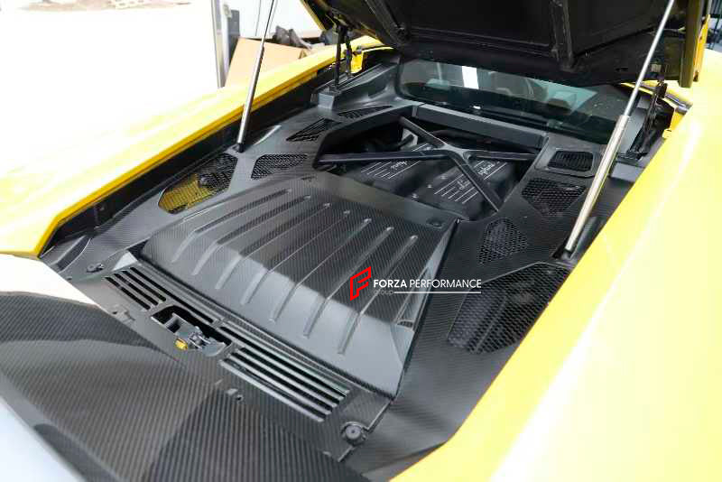 DRY CARBON ENGINE BAY COVER for LAMBORGHINI LP580 610 2014 - 2016

Set includes:

Engine Cover
Engine Bay Panel
Firewall Panel

Material: Dry Carbon
