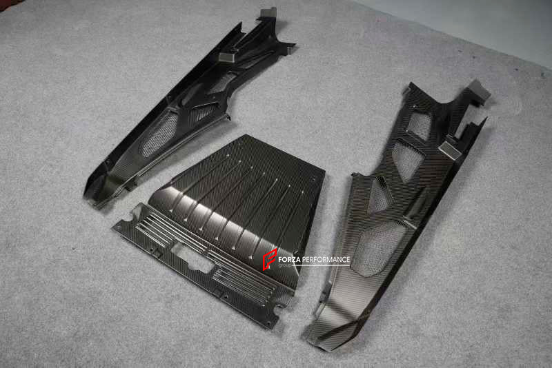 DRY CARBON ENGINE BAY COVER for LAMBORGHINI LP580 610 2014 - 2016

Set includes:

Engine Cover
Engine Bay Panel
Firewall Panel

Material: Dry Carbon