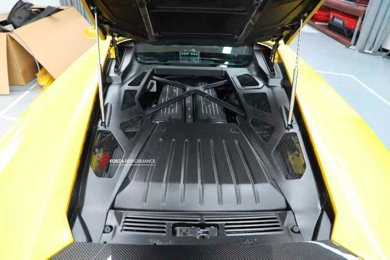 DRY CARBON ENGINE BAY COVER for LAMBORGHINI LP580 610 2014 - 2016

Set includes:

Engine Cover
Engine Bay Panel
Firewall Panel

Material: Dry Carbon
