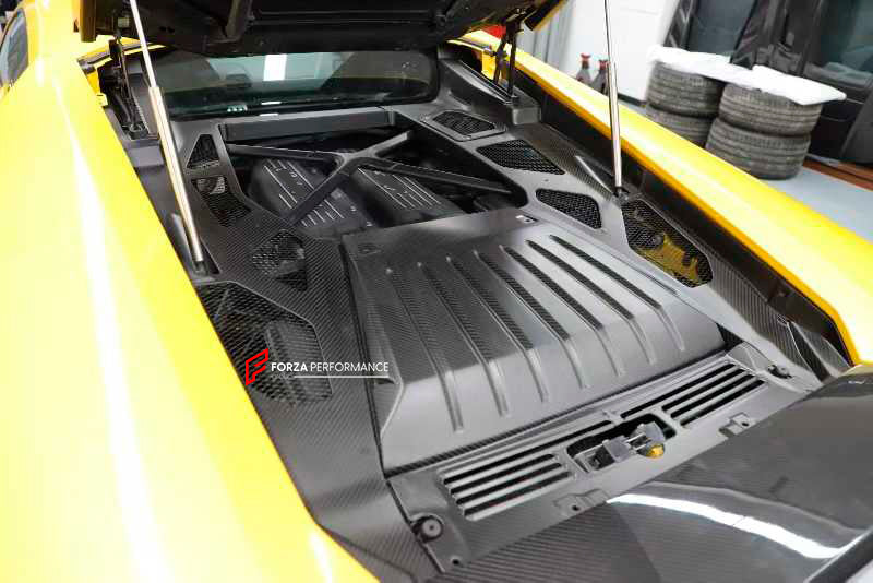DRY CARBON FIBER ENGINE BAY COVER for LAMBORGHINI HURACAN LP580 LP610 2014 - 2016