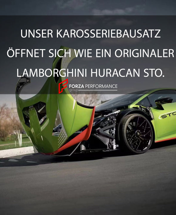 UMRÜSTUNG DES TROCKENKOHLEFASER-KAROSSERIE-KITS FÜR DEN LAMBORGHINI HURACAN ZUM HURACAN STO