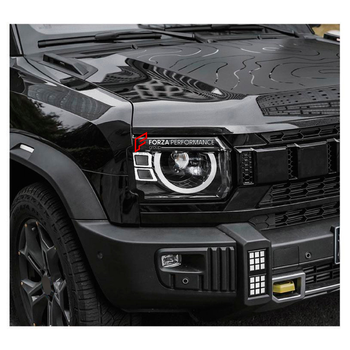 LED HEADLIGHTS for JETOUR T2 TRAVELLER 2024+ FORZA PERFORMANCE custom fit Defender Style

Set includes:
LED Headlights

Material: Plastic

NOTE: Professional installation is required.