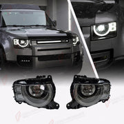 LED HEADLIGHTS for LAND ROVER DEFENDER 90 110 130 L663 2020+
Set includes:

LED Headlights

NOTE: Professional installation is required.