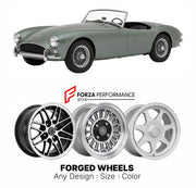 CUSTOM CLASSIC VINTAGE RESTOMOD RETRO OLD SCHOOL FORGED WHEELS RIMS for AC AC ACE 1953 - 1963

Custom forged wheels for AC AC Ace 1953 - 1963. Classic, vintage, restomod wheel designs made to order in custom sizes, offsets, colors and finishes.

We manufacture premium quality forged wheels rims for AC AC Ace 1953 - 1963 in any design, size, color.

THIS WHEEL DESIGN CAN BE CUSTOM-MADE FOR YOUR CAR IN ANY SIZE AND COLOR OPTIONS
Available in monoblock, 2-piece, 3-piece, duoblock, beadlock
3D wheel renderings 