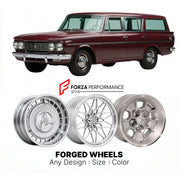 CUSTOM CLASSIC VINTAGE RESTOMOD RETRO OLD SCHOOL FORGED WHEELS RIMS for AMC CLASSIC 1961 - 1966
Custom forged wheels for classic American muscle cars. Ideal for restomod builds, vintage restorations, and show cars. Deep dish and retro styling available.

We manufacture premium quality forged wheels rims for AMC Classic 1961 - 1966 in any design, size, color.

THIS WHEEL DESIGN CAN BE CUSTOM-MADE FOR YOUR CAR IN ANY SIZE AND COLOR OPTIONS
Available in monoblock, 2-piece, 3-piece, duoblock, beadlock
3D wheel 