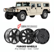FORGED WHEELS RIMS for AM GENERAL HUMMER H1 ALPHA CIVILIAN 1992 - 2006

Custom forged wheels for AM General Hummer H1 Alpha Civilian 1992 - 2006. Made-to-order monoblock, 2-piece and 3-piece rims in custom sizes, offsets, colors and finishes with guaranteed fitment.

We manufacture premium quality forged wheels rims for AM General Hummer H1 Alpha Civilian 1992 - 2006 in any design, size, color.

THIS WHEEL DESIGN CAN BE CUSTOM-MADE FOR YOUR CAR IN ANY SIZE AND COLOR OPTIONS
Available in monoblock, 2-piece, 