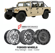 FORGED WHEELS RIMS for AM GENERAL HUMMER H1 OPEN TOP CIVILIAN 1992 - 2006

Custom forged wheels for AM General Hummer H1 Open Top Civilian 1992 - 2006. Made-to-order monoblock, 2-piece and 3-piece rims in custom sizes, offsets, colors and finishes with guaranteed fitment.

We manufacture premium quality forged wheels rims for AM General Hummer H1 Open Top Civilian 1992 - 2006 in any design, size, color.

THIS WHEEL DESIGN CAN BE CUSTOM-MADE FOR YOUR CAR IN ANY SIZE AND COLOR OPTIONS
Available in monoblock, 
