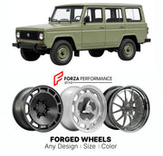 CUSTOM CLASSIC VINTAGE RESTOMOD RETRO OLD SCHOOL FORGED WHEELS RIMS for ARO 24 SERIES 240 241 243 244 1972 - 2006

Custom forged wheels for ARO 24 Series 240 241 243 244 1972 - 2006. Classic, vintage, restomod wheel designs made to order in custom sizes, offsets, colors and finishes.

We manufacture premium quality forged wheels rims for ARO 24 Series 240 241 243 244 1972 - 2006 in any design, size, color.

THIS WHEEL DESIGN CAN BE CUSTOM-MADE FOR YOUR CAR IN ANY SIZE AND COLOR OPTIONS
Available in monobloc