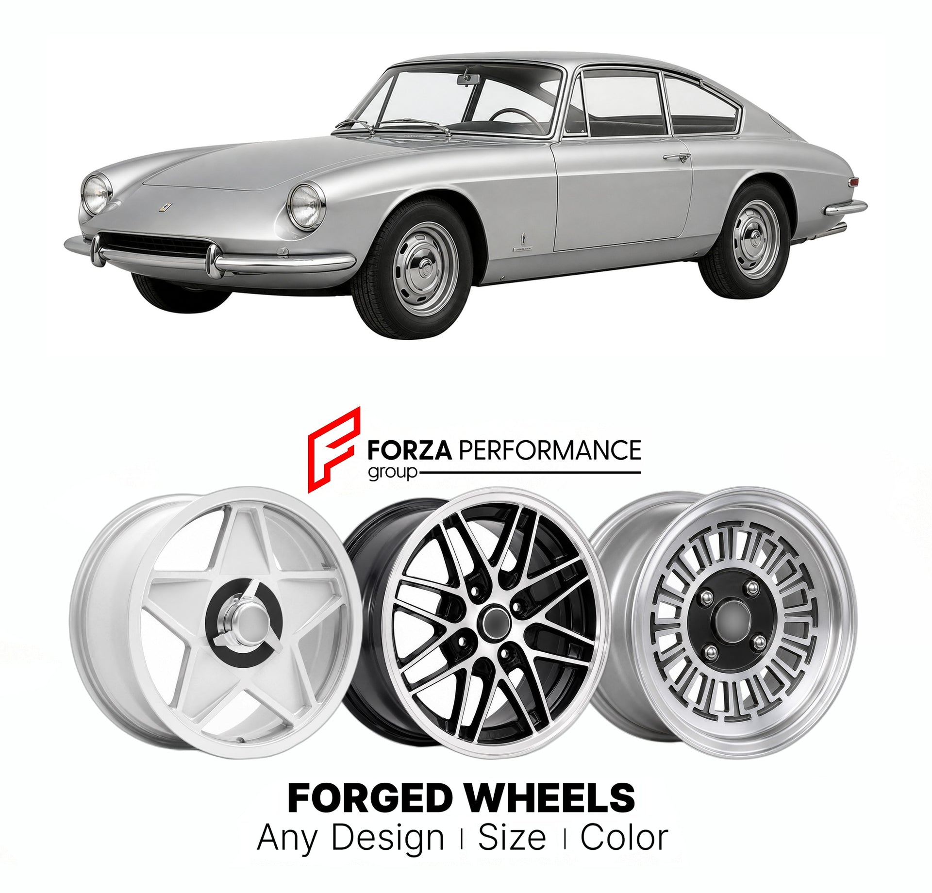 CUSTOM CLASSIC VINTAGE RESTOMOD RETRO OLD SCHOOL FORGED WHEELS RIMS for ASA 1000 GT 1962 - 1967

Custom forged wheels for ASA 1000 GT 1962 - 1967. Classic, vintage, restomod wheel designs made to order in custom sizes, offsets, colors and finishes.

We manufacture premium quality forged wheels rims for ASA 1000 GT 1962 - 1967 in any design, size, color.

THIS WHEEL DESIGN CAN BE CUSTOM-MADE FOR YOUR CAR IN ANY SIZE AND COLOR OPTIONS
Available in monoblock, 2-piece, 3-piece, duoblock, beadlock
3D wheel rende
