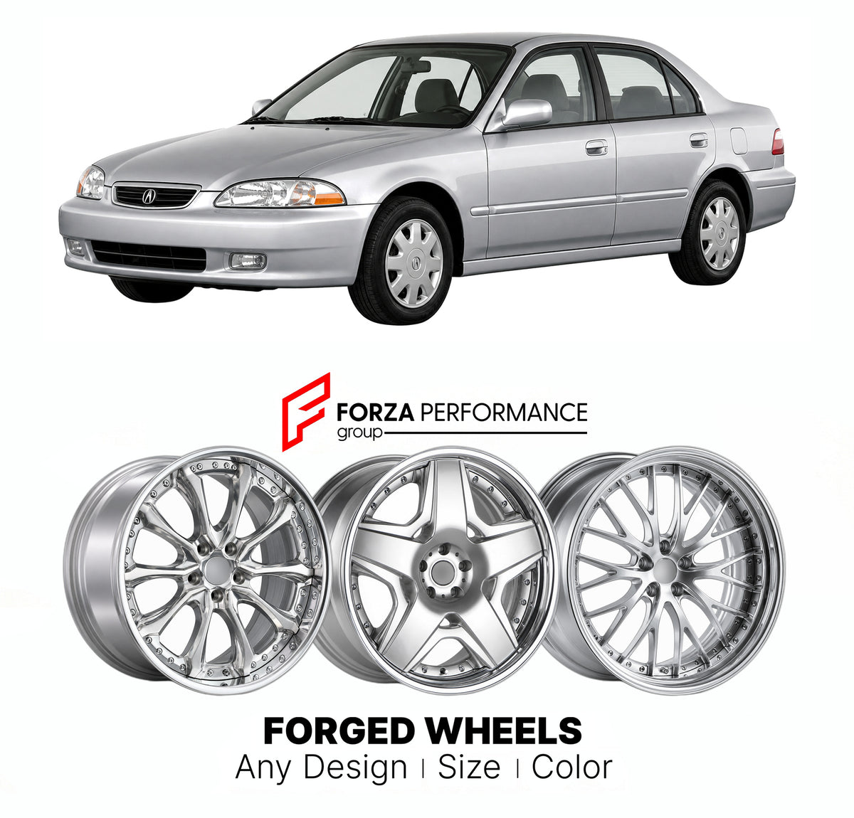 FORGED WHEELS RIMS for ACURA EL ES1 2001 - 2005

Custom forged wheels for Acura EL ES1 2001 - 2005. Made-to-order monoblock, 2-piece and 3-piece rims in custom sizes, offsets, colors and finishes with guaranteed fitment.

We manufacture premium quality forged wheels rims for Acura EL ES1 2001 - 2005 in any design, size, color.

JDM WHEEL DESIGNS: our Japanese collection for sedans and wagons includes designs inspired by Weds Kranze, Wald, Leon Hardiritt, Vossen, Kuhl Racing, Aimgain, Work Wheels, TRD, SSR, 