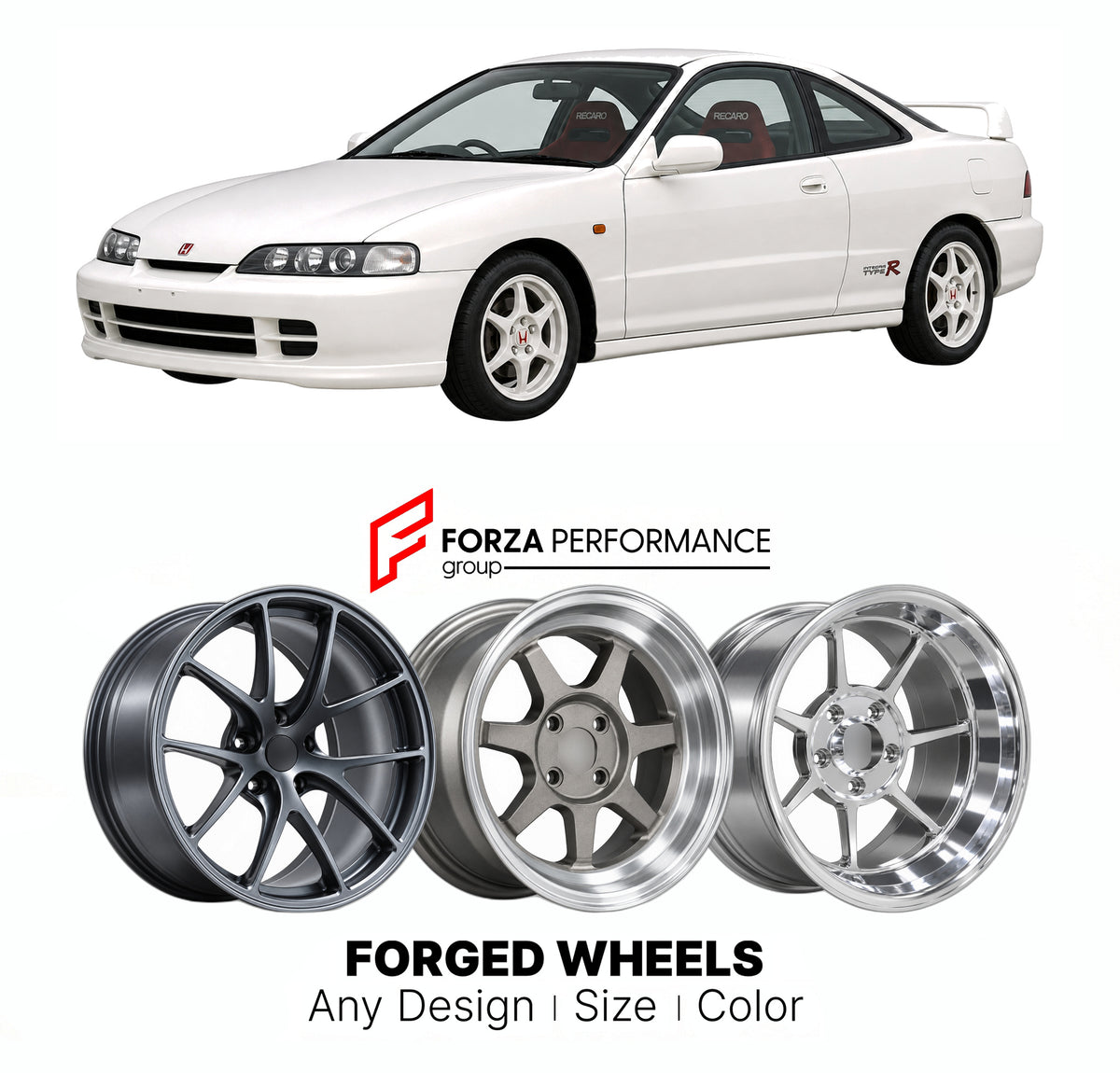 CUSTOM CLASSIC VINTAGE RESTOMOD RETRO OLD SCHOOL FORGED WHEELS RIMS for ACURA INTEGRA TYPE R DC2 1997 - 2001

Custom forged wheels for Acura Integra Type R DC2 1997 - 2001. Classic, vintage, restomod and retro JDM wheel designs made to order in custom sizes, offsets, colors and finishes with guaranteed fitment.

We manufacture premium quality forged wheels rims for Acura Integra Type R DC2 1997 - 2001 in any design, size, color.

JDM WHEEL DESIGNS: our Japanese collection for sports cars and coupes includes