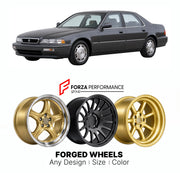 CUSTOM CLASSIC VINTAGE RESTOMOD RETRO OLD SCHOOL FORGED WHEELS RIMS for ACURA LEGEND KA7 KA8 1991 - 1995

Custom forged wheels for Acura Legend KA7 KA8 1991 - 1995. Classic, vintage, restomod and retro JDM wheel designs made to order in custom sizes, offsets, colors and finishes with guaranteed fitment.

We manufacture premium quality forged wheels rims for Acura Legend KA7 KA8 1991 - 1995 in any design, size, color.

JDM WHEEL DESIGNS: our Japanese collection for sports cars and coupes includes designs ins