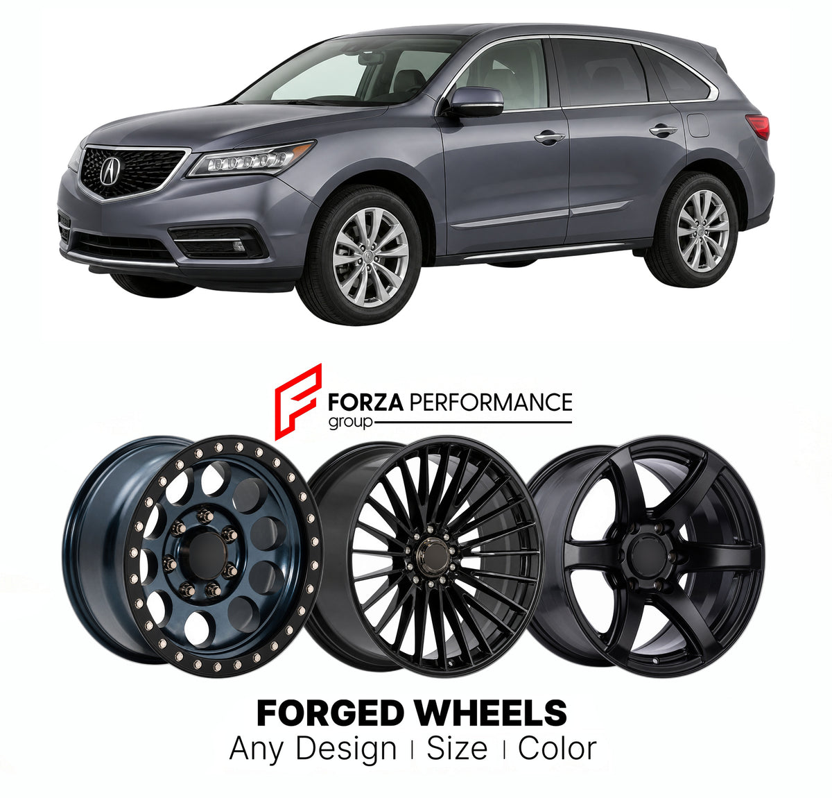 FORGED WHEELS RIMS for ACURA MDX YD3 2014 - 2016

Custom forged wheels for Acura MDX YD3 2014 - 2016. Made-to-order monoblock, 2-piece and 3-piece rims in custom sizes, offsets, colors and finishes with guaranteed fitment.

We manufacture premium quality forged wheels rims for Acura MDX YD3 2014 - 2016 in any design, size, color.

JDM WHEEL DESIGNS: our Japanese collection for SUVs and pickups includes designs inspired by Bradley V, Method Race Wheels, Forgiato, Kuhl Racing, Mugen, TRD, Rota, Work Wheels, I