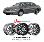 FORGED WHEELS RIMS for ACURA RL KB1 2005 - 2008

Custom forged wheels for Acura RL KB1 2005 - 2008. Made-to-order monoblock, 2-piece and 3-piece rims in custom sizes, offsets, colors and finishes with guaranteed fitment.

We manufacture premium quality forged wheels rims for Acura RL KB1 2005 - 2008 in any design, size, color.

JDM WHEEL DESIGNS: our Japanese collection for sedans and wagons includes designs inspired by Weds Kranze, Wald, Leon Hardiritt, Vossen, Kuhl Racing, Aimgain, Work Wheels, TRD, SSR, 