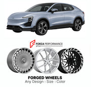 Custom forged wheels for Aiways U6 2021+. Made-to-order monoblock, 2-piece and 3-piece wheels in custom sizes, offsets, colors and finishes with guaranteed vehicle fitment.

We manufacture premium quality forged wheels rims for Aiways U6 2021+ in any design, size, color.

THIS WHEEL DESIGN CAN BE CUSTOM-MADE FOR YOUR CAR IN ANY SIZE AND COLOR OPTIONS
Available in monoblock, 2-piece, 3-piece, duoblock, beadlock
3D wheel renderings are provided according to the exact dimensions and specifications requested by
