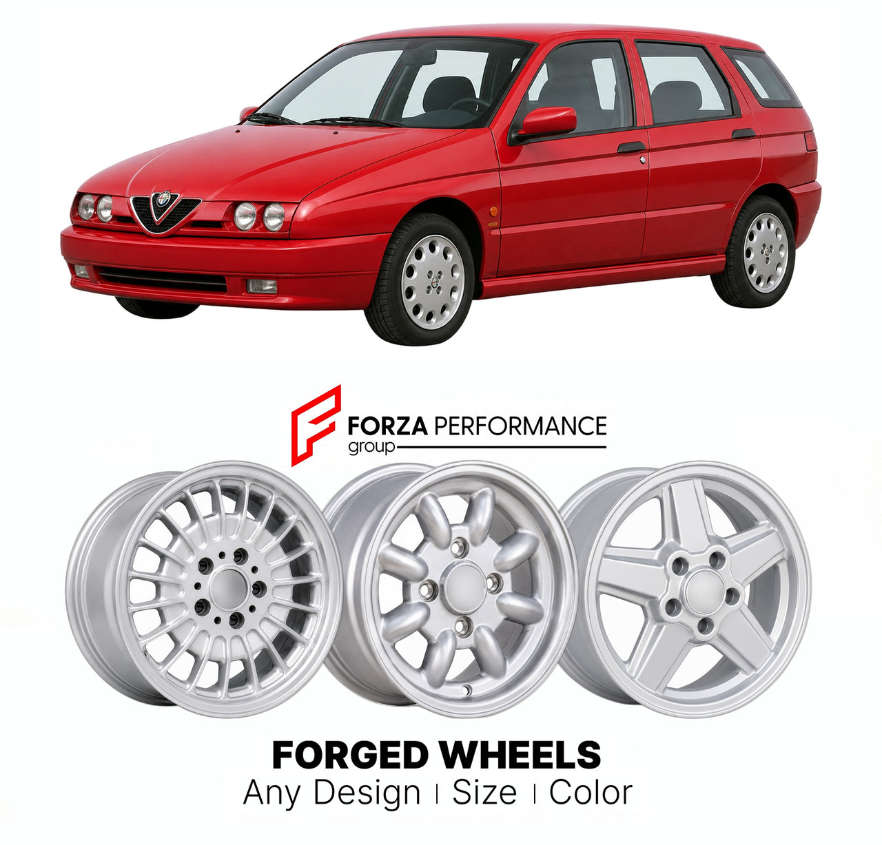 CUSTOM CLASSIC VINTAGE RESTOMOD RETRO OLD SCHOOL FORGED WHEELS RIMS for ALFA ROMEO 146 1995 - 2000

Custom forged wheels for Alfa Romeo 146 1995 - 2000. Classic, vintage, restomod wheel designs made to order in custom sizes, offsets, colors and finishes.

We manufacture premium quality forged wheels rims for Alfa Romeo 146 1995 - 2000 in any design, size, color.

THIS WHEEL DESIGN CAN BE CUSTOM-MADE FOR YOUR CAR IN ANY SIZE AND COLOR OPTIONS
Available in monoblock, 2-piece, 3-piece, duoblock, beadlock
3D wh