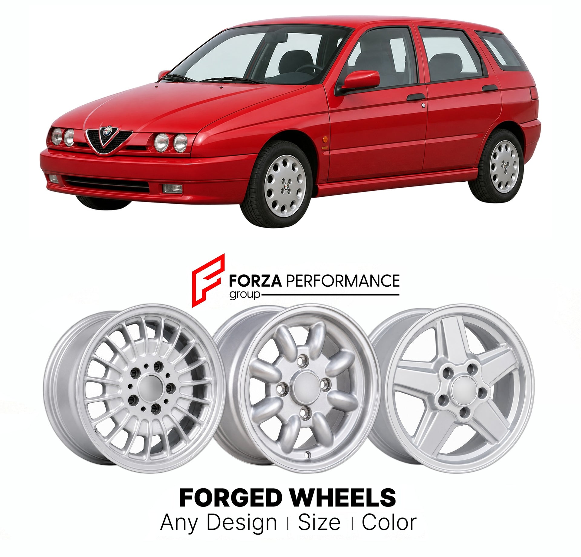 CUSTOM CLASSIC VINTAGE RESTOMOD RETRO OLD SCHOOL FORGED WHEELS RIMS for ALFA ROMEO 146 1995 - 2000

Custom forged wheels for Alfa Romeo 146 1995 - 2000. Classic, vintage, restomod wheel designs made to order in custom sizes, offsets, colors and finishes.

We manufacture premium quality forged wheels rims for Alfa Romeo 146 1995 - 2000 in any design, size, color.

THIS WHEEL DESIGN CAN BE CUSTOM-MADE FOR YOUR CAR IN ANY SIZE AND COLOR OPTIONS
Available in monoblock, 2-piece, 3-piece, duoblock, beadlock
3D wh