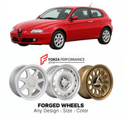 CUSTOM CLASSIC VINTAGE RESTOMOD RETRO OLD SCHOOL FORGED WHEELS RIMS for ALFA ROMEO 147 2000 - 2010

Custom forged wheels for Alfa Romeo 147 2000 - 2010. Classic, vintage, restomod wheel designs made to order in custom sizes, offsets, colors and finishes.

We manufacture premium quality forged wheels rims for Alfa Romeo 147 2000 - 2010 in any design, size, color.

THIS WHEEL DESIGN CAN BE CUSTOM-MADE FOR YOUR CAR IN ANY SIZE AND COLOR OPTIONS
Available in monoblock, 2-piece, 3-piece, duoblock, beadlock
3D wh