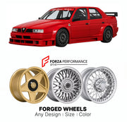 CUSTOM CLASSIC VINTAGE RESTOMOD RETRO OLD SCHOOL FORGED WHEELS RIMS for ALFA ROMEO 155 V6 TI DTM ITC TOURING CAR 1993 - 1996

Custom forged wheels for Alfa Romeo 155 V6 TI DTM ITC Touring Car 1993 - 1996. Classic, vintage, restomod wheel designs made to order in custom sizes, offsets, colors and finishes.

We manufacture premium quality forged wheels rims for Alfa Romeo 155 V6 TI DTM ITC Touring Car 1993 - 1996 in any design, size, color.

THIS WHEEL DESIGN CAN BE CUSTOM-MADE FOR YOUR CAR IN ANY SIZE AND CO