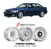 CUSTOM CLASSIC VINTAGE RESTOMOD RETRO OLD SCHOOL FORGED WHEELS RIMS for ALPINA B3 3.2 E36 1996 - 1999

Custom forged wheels for Alpina B3 3.2 E36 1996 - 1999. Classic, vintage, restomod wheel designs made to order in custom sizes, offsets, colors and finishes.

We manufacture premium quality forged wheels rims for Alpina B3 3.2 E36 1996 - 1999 in any design, size, color.

THIS WHEEL DESIGN CAN BE CUSTOM-MADE FOR YOUR CAR IN ANY SIZE AND COLOR OPTIONS
Available in monoblock, 2-piece, 3-piece, duoblock, beadl