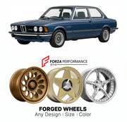 CUSTOM CLASSIC VINTAGE RESTOMOD RETRO OLD SCHOOL FORGED WHEELS RIMS for ALPINA C1 2.3 E21 1980 - 1983

Custom forged wheels for Alpina C1 2.3 E21 1980 - 1983. Classic, vintage, restomod wheel designs made to order in custom sizes, offsets, colors and finishes.

We manufacture premium quality forged wheels rims for Alpina C1 2.3 E21 1980 - 1983 in any design, size, color.

THIS WHEEL DESIGN CAN BE CUSTOM-MADE FOR YOUR CAR IN ANY SIZE AND COLOR OPTIONS
Available in monoblock, 2-piece, 3-piece, duoblock, beadl