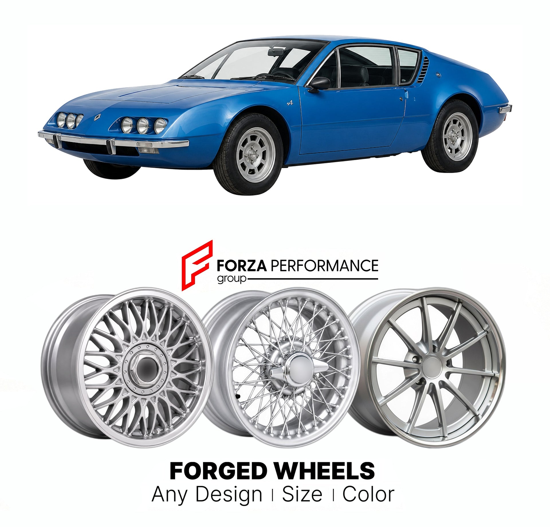 CUSTOM CLASSIC VINTAGE RESTOMOD RETRO OLD SCHOOL FORGED WHEELS RIMS for ALPINE RENAULT A310 1971 - 1976

Custom forged wheels for Alpine Renault A310 1971 - 1976. Classic, vintage, restomod wheel designs made to order in custom sizes, offsets, colors and finishes.

We manufacture premium quality forged wheels rims for Alpine Renault A310 1971 - 1976 in any design, size, color.

THIS WHEEL DESIGN CAN BE CUSTOM-MADE FOR YOUR CAR IN ANY SIZE AND COLOR OPTIONS
Available in monoblock, 2-piece, 3-piece, duoblock,
