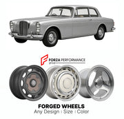 CUSTOM CLASSIC VINTAGE RESTOMOD RETRO OLD SCHOOL FORGED WHEELS RIMS for ALVIS TF21 FINAL 1966 - 1967

Custom forged wheels for Alvis TF21 Final 1966 - 1967. Classic, vintage, restomod wheel designs made to order in custom sizes, offsets, colors and finishes.

We manufacture premium quality forged wheels rims for Alvis TF21 Final 1966 - 1967 in any design, size, color.

THIS WHEEL DESIGN CAN BE CUSTOM-MADE FOR YOUR CAR IN ANY SIZE AND COLOR OPTIONS
Available in monoblock, 2-piece, 3-piece, duoblock, beadlock