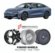 Custom forged wheels for Arcfox BAIC Alpha S5 2024+. Made-to-order monoblock, 2-piece and 3-piece wheels in custom sizes, offsets, colors and finishes with guaranteed vehicle fitment.

We manufacture premium quality forged wheels rims for Arcfox BAIC Alpha S5 2024+ in any design, size, color.

THIS WHEEL DESIGN CAN BE CUSTOM-MADE FOR YOUR CAR IN ANY SIZE AND COLOR OPTIONS
Available in monoblock, 2-piece, 3-piece, duoblock, beadlock
3D wheel renderings are provided according to the exact dimensions and speci