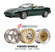 CUSTOM CLASSIC VINTAGE RESTOMOD RETRO OLD SCHOOL FORGED WHEELS RIMS for ASTON MARTIN DB7 VOLANTE 1996 - 2004

Custom forged wheels for Aston Martin DB7 Volante 1996 - 2004. Classic, vintage, restomod wheel designs made to order in custom sizes, offsets, colors and finishes.

We manufacture premium quality forged wheels rims for Aston Martin DB7 Volante 1996 - 2004 in any design, size, color.

THIS WHEEL DESIGN CAN BE CUSTOM-MADE FOR YOUR CAR IN ANY SIZE AND COLOR OPTIONS
Available in monoblock, 2-piece, 3-p