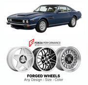 CUSTOM CLASSIC VINTAGE RESTOMOD RETRO OLD SCHOOL FORGED WHEELS RIMS for ASTON MARTIN V8 VANTAGE 1977 - 1989

Custom forged wheels for Aston Martin V8 Vantage 1977 - 1989. Classic, vintage, restomod wheel designs made to order in custom sizes, offsets, colors and finishes.

We manufacture premium quality forged wheels rims for Aston Martin V8 Vantage 1977 - 1989 in any design, size, color.

THIS WHEEL DESIGN CAN BE CUSTOM-MADE FOR YOUR CAR IN ANY SIZE AND COLOR OPTIONS
Available in monoblock, 2-piece, 3-piec