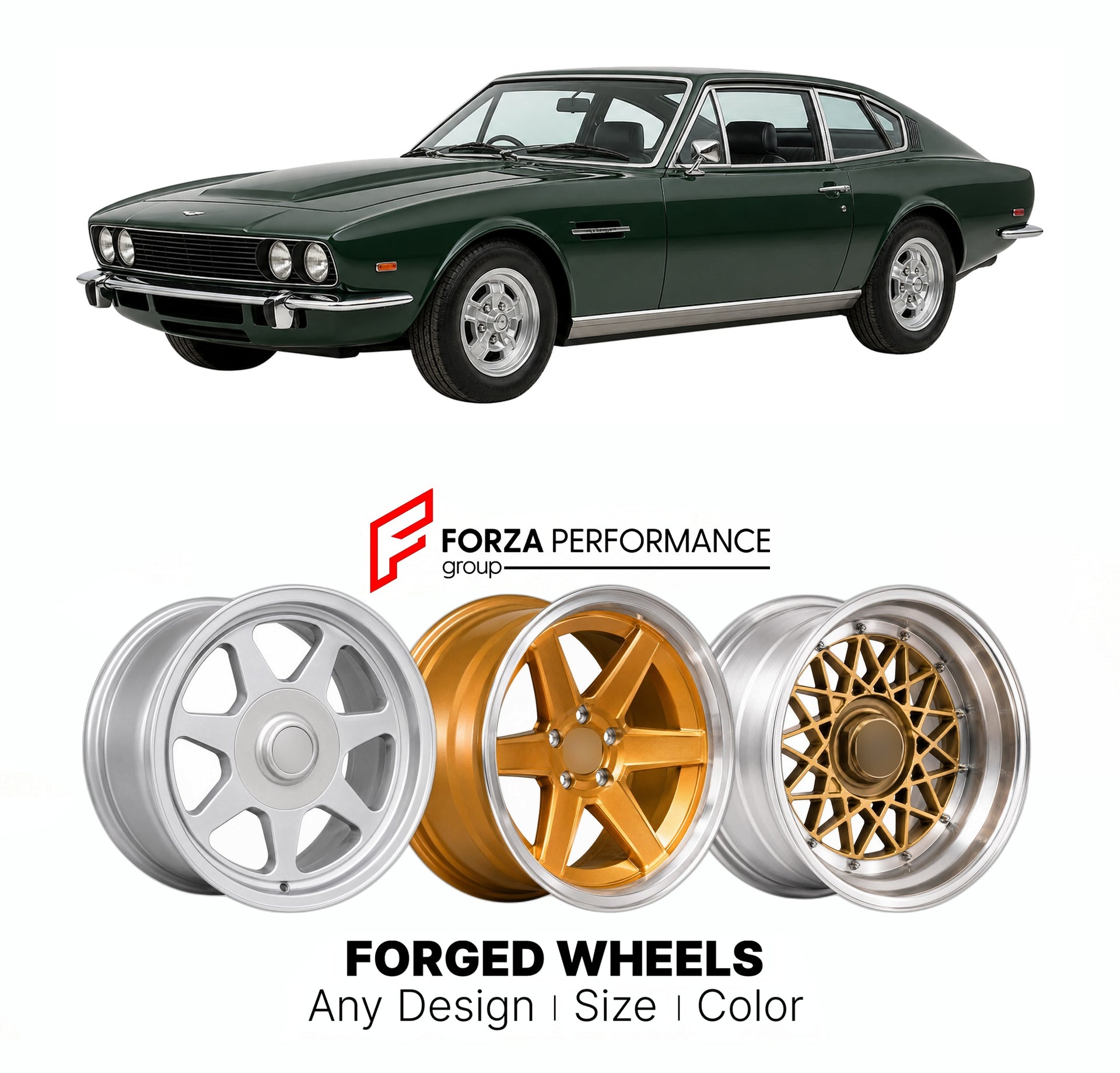 CUSTOM CLASSIC VINTAGE RESTOMOD RETRO OLD SCHOOL FORGED WHEELS RIMS for ASTON MARTIN V8 VANTAGE OSCAR INDIA 1977 - 1989

Custom forged wheels for Aston Martin V8 Vantage Oscar India 1977 - 1989. Classic, vintage, restomod wheel designs made to order in custom sizes, offsets, colors and finishes.

We manufacture premium quality forged wheels rims for Aston Martin V8 Vantage Oscar India 1977 - 1989 in any design, size, color.

THIS WHEEL DESIGN CAN BE CUSTOM-MADE FOR YOUR CAR IN ANY SIZE AND COLOR OPTIONS
Ava
