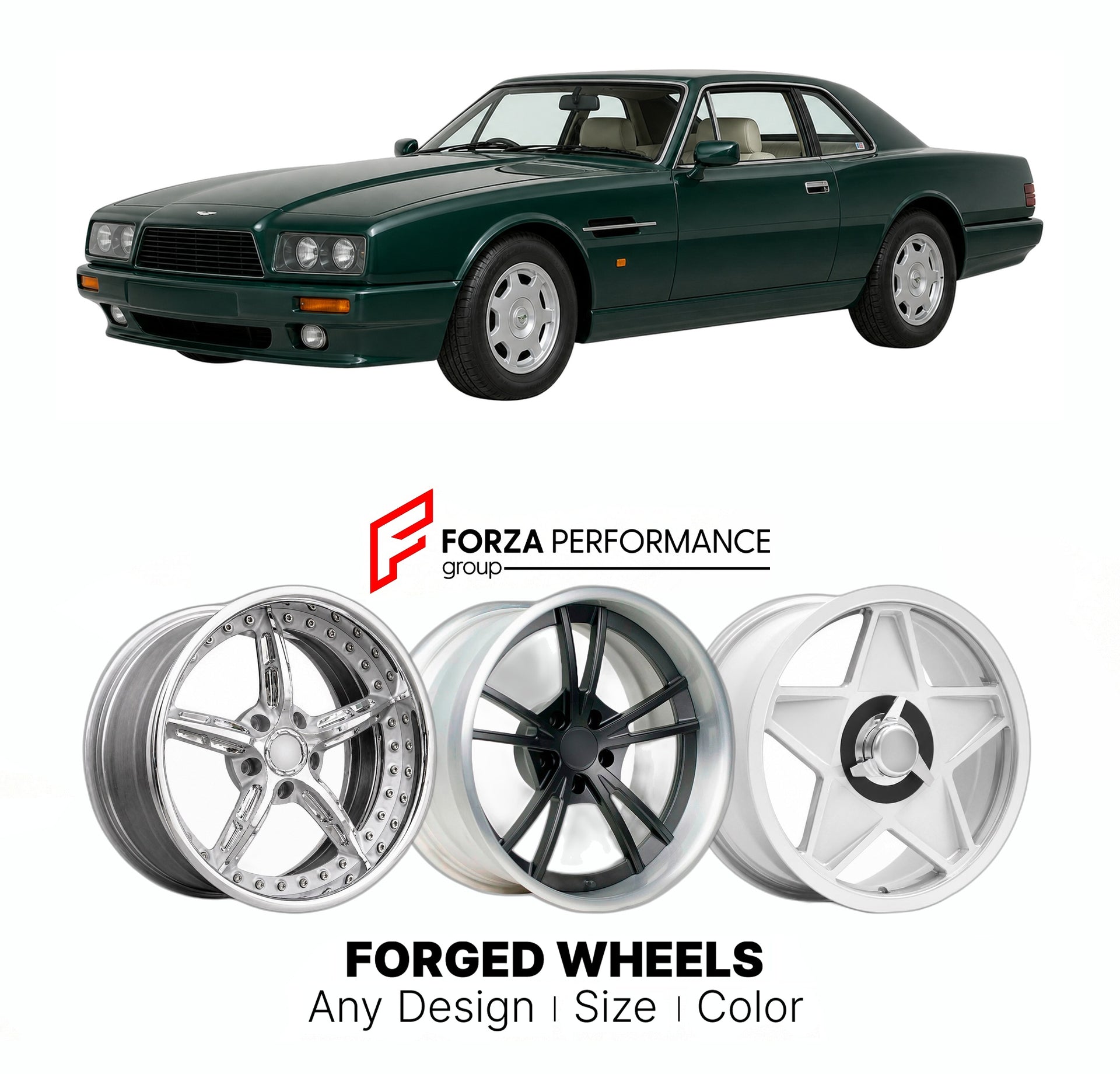 CUSTOM CLASSIC VINTAGE RESTOMOD RETRO OLD SCHOOL FORGED WHEELS RIMS for ASTON MARTIN VIRAGE 1989 - 1996

Custom forged wheels for Aston Martin Virage 1989 - 1996. Classic, vintage, restomod wheel designs made to order in custom sizes, offsets, colors and finishes.

We manufacture premium quality forged wheels rims for Aston Martin Virage 1989 - 1996 in any design, size, color.

THIS WHEEL DESIGN CAN BE CUSTOM-MADE FOR YOUR CAR IN ANY SIZE AND COLOR OPTIONS
Available in monoblock, 2-piece, 3-piece, duoblock,